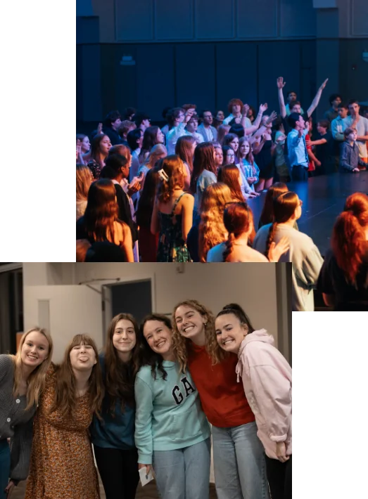 Students worshipping and friends together at Kings Youth
